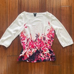 Ann Taylor Super Light Floral Blouse XS